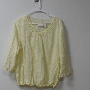 Chico's- Blouse Off-White- Size: 3, Women's size 12